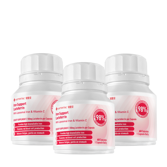 瑞營妥活血補鐵 | 乳鐵蛋白＋脂質體鐵 | 180 粒膠囊 (六個月套裝)
