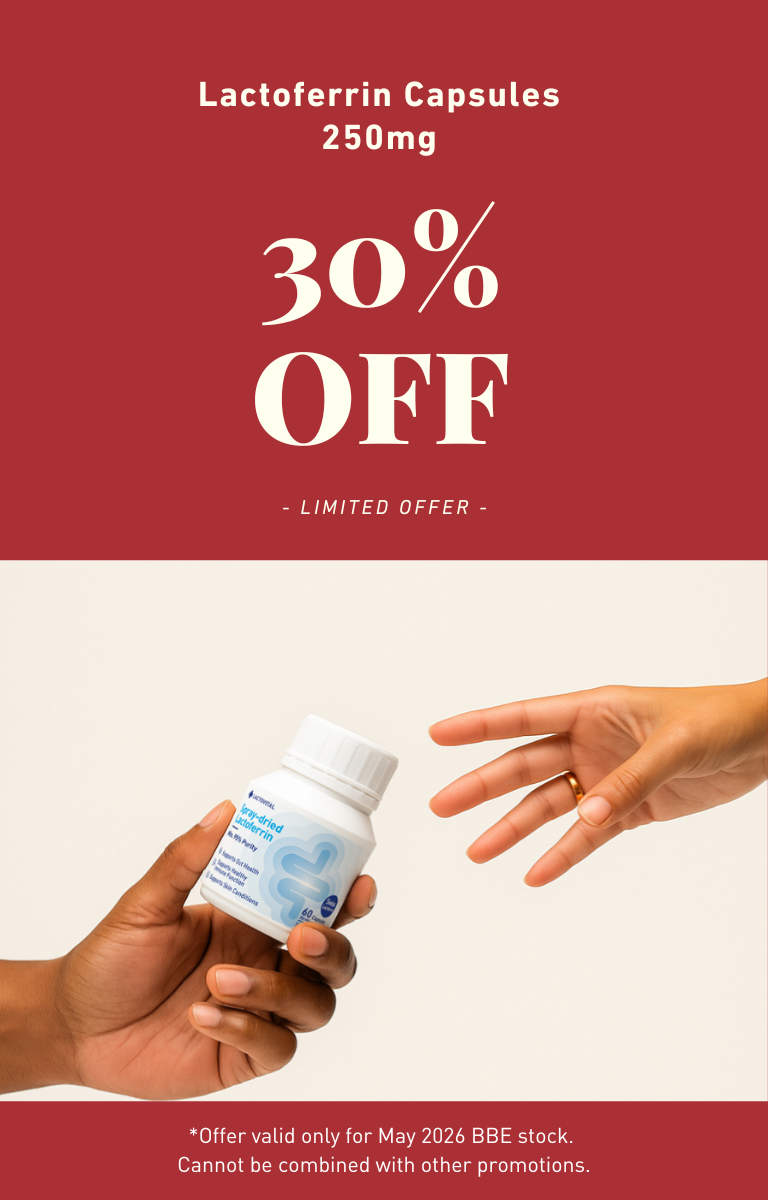 Lactovital Lactoferrin cauplsue supplement 30% Off Limited offer Jan 2026