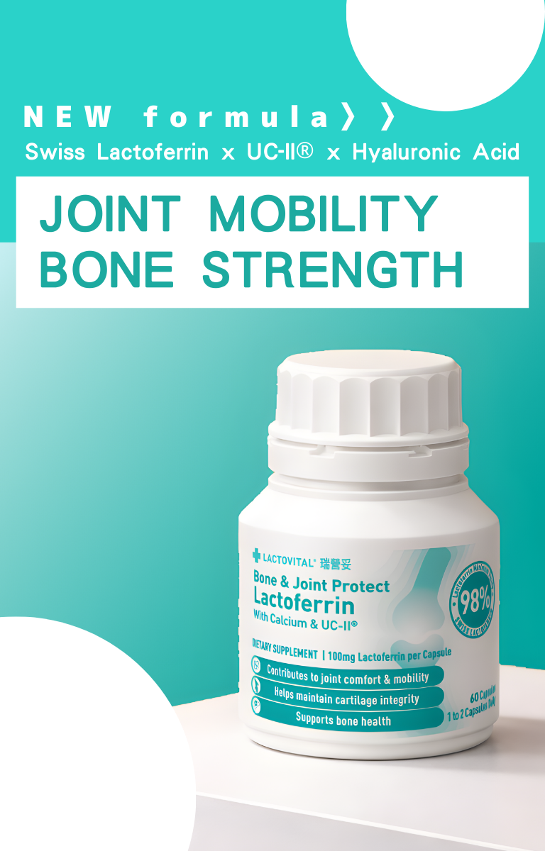 Lactovital Lactoferrin Bone & Joint supplement launch banner