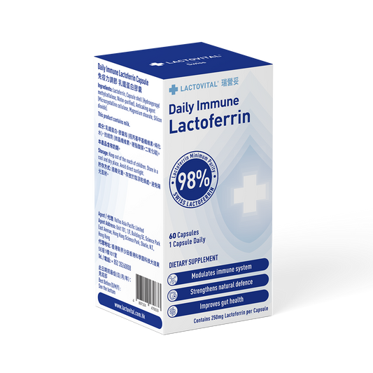 Box of Lactovital Daily Immune Lactoferrin supplement front look